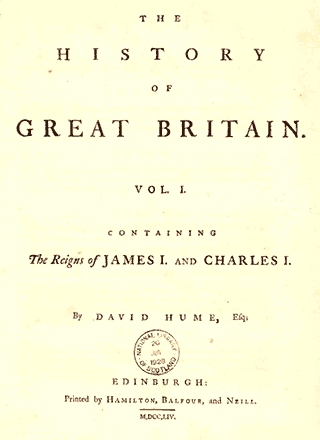 Image source: National Library of Scotland Title page, History of England (1754)