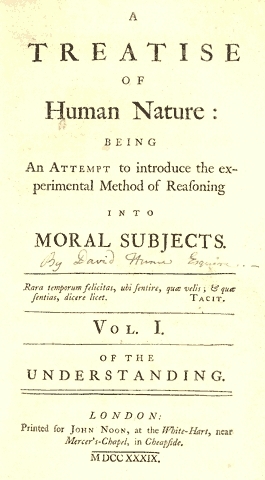 Image source: National Library of Scotland A Treatise of Human Nature (1739), title page